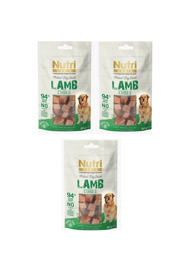 Nutri Canin Kuzu Etli Küp Tahılsız Köpek Ödülü 80 G X 3 Adet