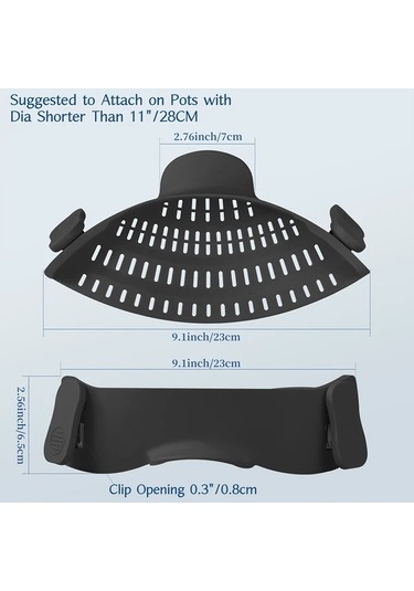 Chenkestoreone Mavi Pratik Klipsli Süzgeç - Tencereler Ve Kaseler İçin, Elektriksiz, Makarna Sebze Meyve Süzme, Dayanıklı Ev Ve Karavan Mutfak Aksesuarı Mavi