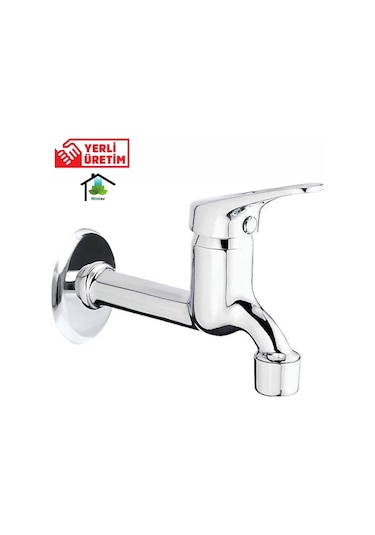 Mintev Aç Kapa Krom Mix Uzun Musluk Lüks Lavabo Bahçe Balkon Musluğu
