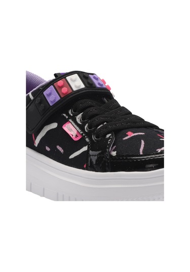 Slazenger NUMANCIA Çocuk Cırt Cırtlı Siyah / Mor Günlük Spor Ayakkabısı