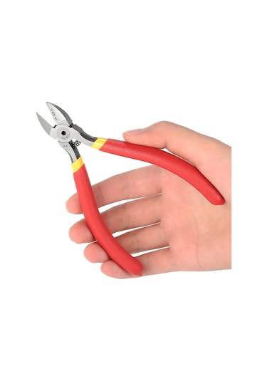 Springsun 5 İnç Karbon Çelik Japon Tipi Eğik Açılı Pense, Anti Kayma İki Renkli Kolu, Yaylı Tasarım, Keskin Ve Dayanıklı, Tu-511 Modeli