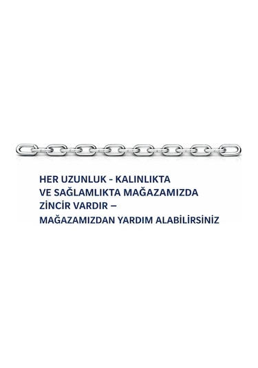 14 Mm Galvaniz Zincir 1.5 Metre Paslanmaz Çelik Sanayi Zinciri Bahçe Atölye Grade80 1