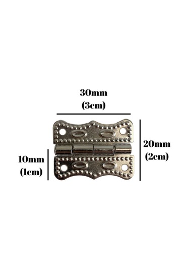 Papatya Gümüş Tavla Menteşesi Mobilya Kutu Menteşesi 2 Adet Gümüş En:3cm Boy:2cm