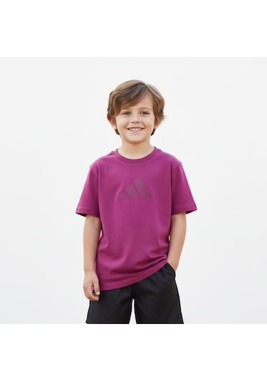 Adidas Fl Logo Çocuk Bej Tişört Bej