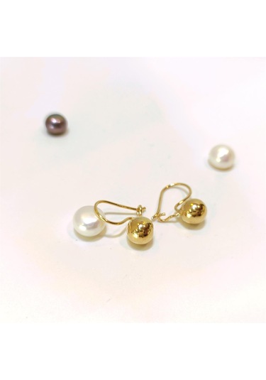 Altın Ürünler 7 MM Sallanan Top Küpe