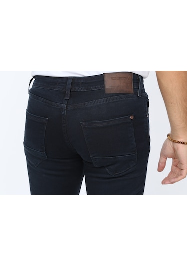Digital Jeans Erkek Slim Fit Dar Kesim Dar Paça Kot Pant Kahverengi Açık Gri