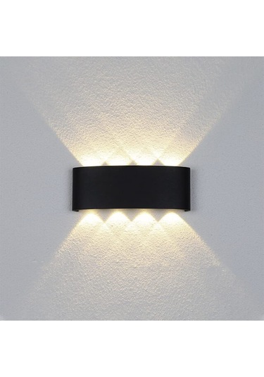 Neoglint Modern Led Duvar Aplikleri 8 W Yukarı Aşağı Siyah