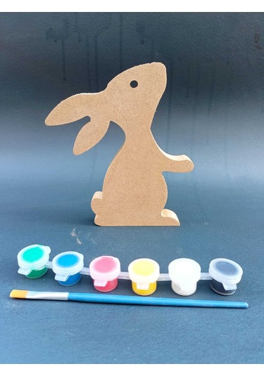 Na Neşeli Ahşap Okul Öncesi Etkinlik .ahşap Boyama Seti.. Eğitici Ahşap Boyası. Oyuncak Hayvan Model Tavsanboyalı