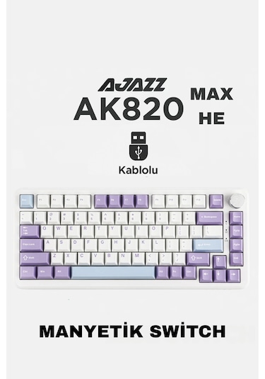 Ak820 Max He Kablolu Mekanik Oyun Klavyesi, Rapid Trigger, Rgb Aydınlatma, Hall Effect