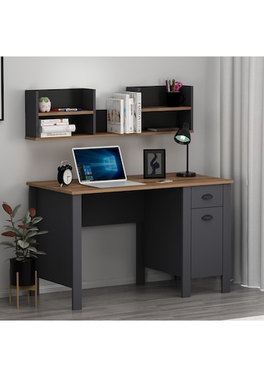 Plus Çalışma Masası Bilgisayar Masası Antrasit / Kemençe Antrasit - Kemençe