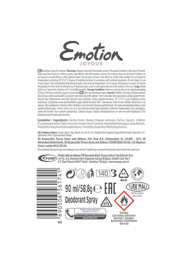 Emotion Joyous Kadın Deodorant 4x90 Ml Seyahat Boy