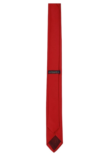 Hatemoğlu Kırmızı Düz Klasik Micro Kravat 261810Etc003 017 Kırmızı