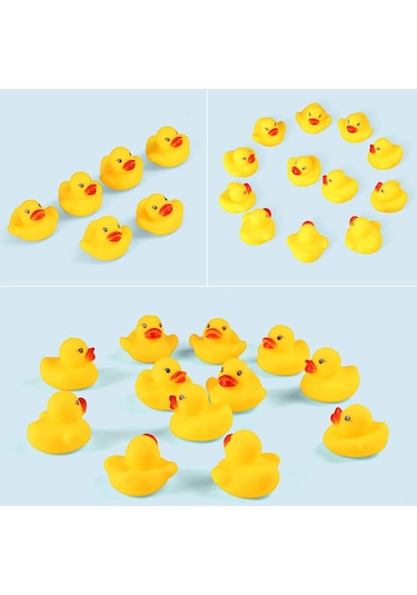 Xindoker 50 Adet Mini Sarı Kauçuk Ördekler - Hamam Zevki Ve Parti Dekorasyonu İçin Yumuşak Materyal Diğer