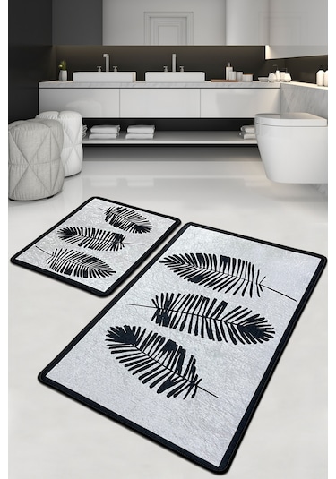 Chilai Home Hoja Banyo Halısı Djt 2'li Set Beyaz