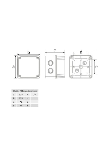 Bemis Ip44 120x120x70 Mm Halogen Free Plastik Buat Bb1-0531-0003