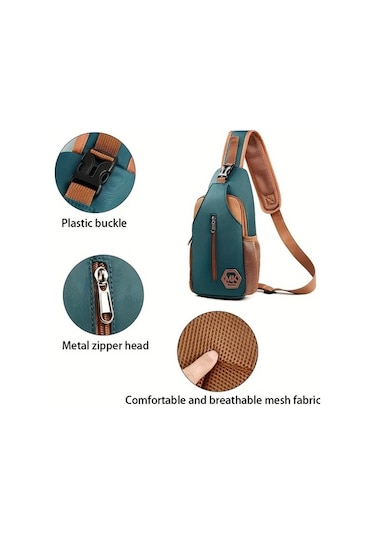 Trendooze Lumaworld Kadın Pembe Nylon Crossbody Çanta Ayarlanabilir Askı Kapasiteli Günlük Kullanışlı Pembe