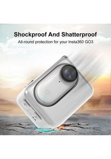 Xindoker Insta360 Go 3 İçin Silikon Kamera Kılıfı - Çizilmeye Karşı Koruma Beyaz/kırmızı/siyah