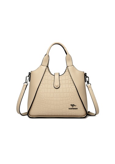 Yeni Stil Net Kırmızı Taş Desen Dikişli Şık Çok Yönlü Dayanıklı Şık Bayan El Çantası Omuz Askılı Postacı Çantası Bej Ana Resim Rengi Diğer