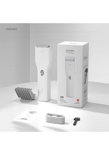Enchen Boost Beyaz Taşınabilir Şarjlı Saç Kesim Makinesi