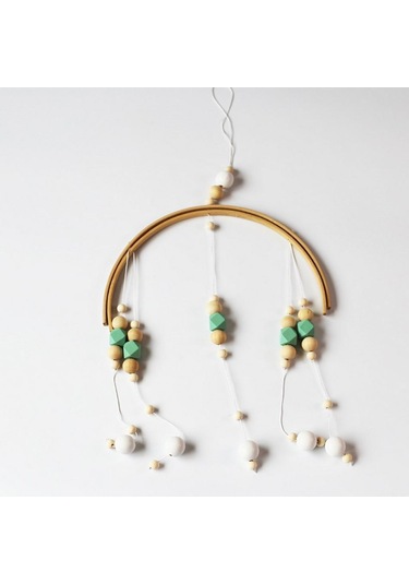 Suntek Çocuklar Beşik Mobil Çan Ahşap Rüzgar Chime Yeşil