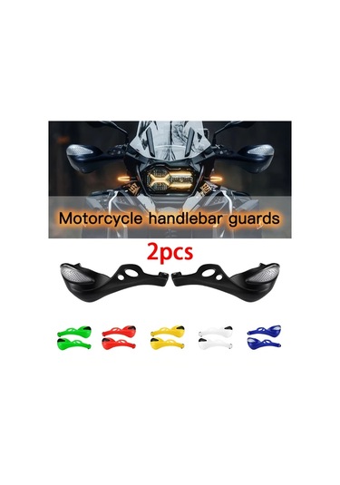 Xuweiwei 2pcs Off-road Motorcycle El Koruma Siyah Siyah Ve Turuncu Tasarım Kolay Montaj