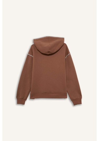 Defacto Overshirt Fit Kapüşonlu Sweatshirt G3318ax25aubn336 Kahve Defacto Overshirt Fit Kapüşonlu Sweatshirt G3318ax25aubn336 Kahve