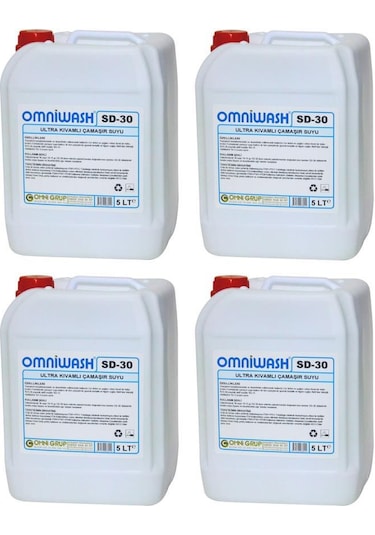 Omniwash Sd-30 5000 Ml Ultra Kıvamlı Çamaşır Suyu 4 Adet 4'lü Set