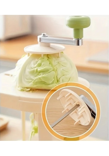 Motion003 1 Adet Manuel Lahana Kesici Lahana Marul Havuç İçin Abs Plastik Paslanmaz Çelik Bıçak Sebze Dilimleyici 1 Parça