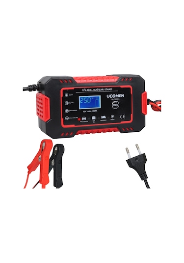 Uc-c120501a 12v 6a Kırmızı Led Göstergeli Akü Şarj Cihazı