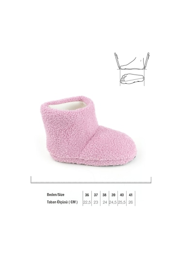 Gezer Kışlık Ev İçi Kadın Panduf Bot GA7KZE.03323.00.020.0C Pembe