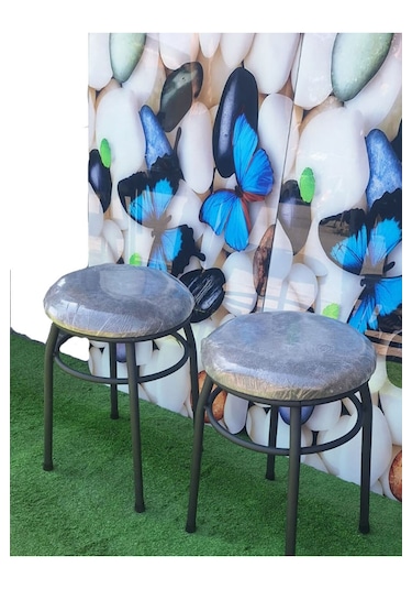 2'li Tabure Statık Ayaklı Siyah