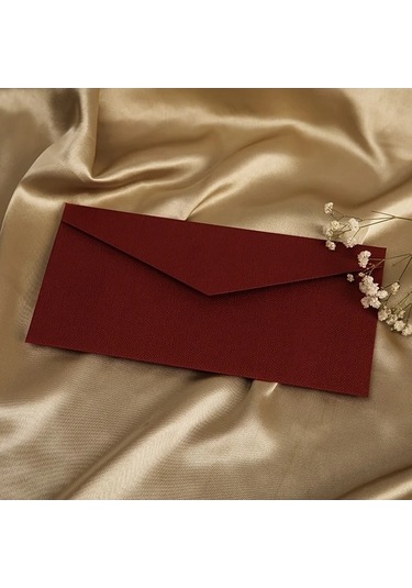 Trendooze 5 Adet Sarı Rustik Çuval Zarfları 8.66x4.33inch Kendinden Yapışkanlı Mat Paket