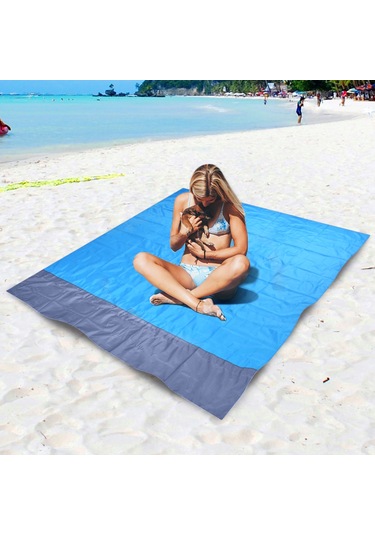 Ximistore9 Dış Mekan Çadır Battaniyesi - Su Ve Yırtılmaya Dayanıklı - Göl Yeşili + Gri - 200x210 Cm - Kamp, Piknik, Plaj İçin Göl Yeşili