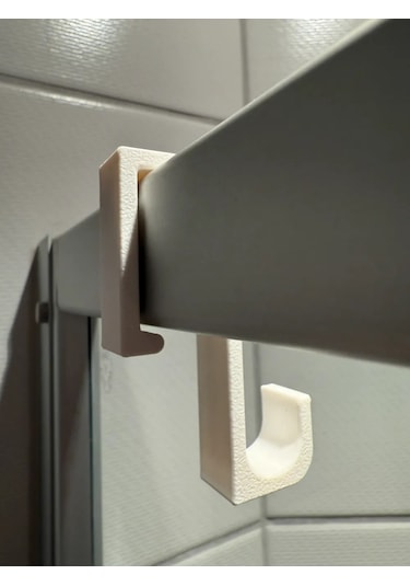 Çerçeveli Duşakabinlere Özel Askı 2 Adet Bej