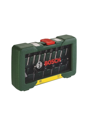 Bosch Freze Uç Seti 8 MM Şaft 15 Parça