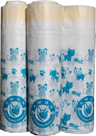 Amon Ultra Güçlü Kedi Kumu Torbası 85 x 50 CM 3'lü