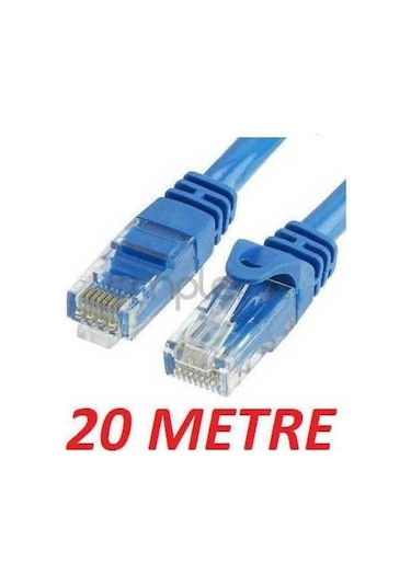 Cat6 Kablosu Ethernet Lan Internet 20 Metre 4518P Modem Rj45