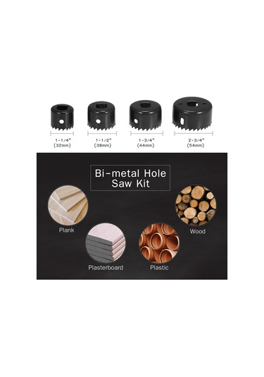 Qingmipy M42 Çelik Delik Açıcı Seti 6 Parça - Metal, Ahşap, Plasterboard, Pvc Ve Plastik İçin Hızlı Temiz Kesim, Siyah