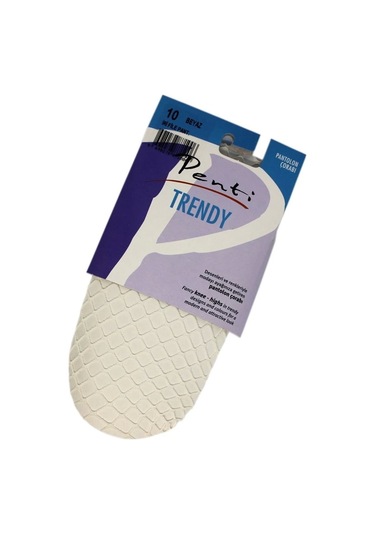 İri Fileli Dizaltı Pantolon Çorabı Beyaz