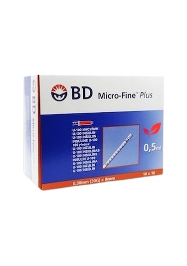 Bd Micro-Fine Plus İnsülin Enjektörü 0.5 ML 100 Adet