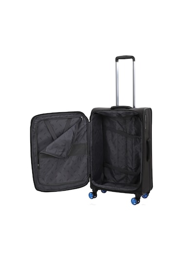 Baggaj V2412 Super Lıght Valiz Gri Set Siyah