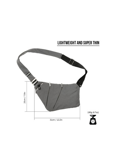 Osoce-sling Sırt Çantası Göğüs Çantası Hafif Açık Spor Seyahat Y5544gy Gri