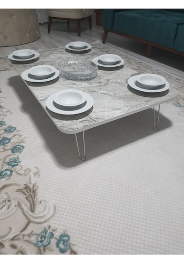 Dikdörtgen Yer Sofrası 70 120 Ahşap