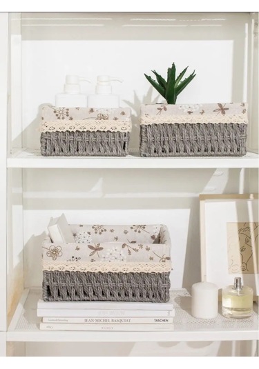 Logovo Bobrov Örgü Sepetimiz, 3 Adet. 142933102 Gri