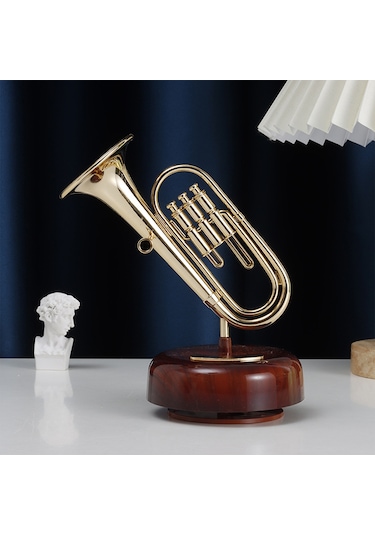 Vkemall Müzik Kutusu Trompet Müzik Kutusu Klasik Kurmalı Müzik Kutusu Dönen Müzik Kutusu Dönen Tabanl