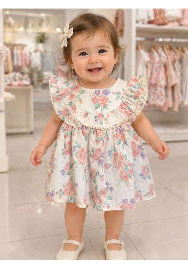 Babydoll Tuffy Renkli Elbise Çok Renkli