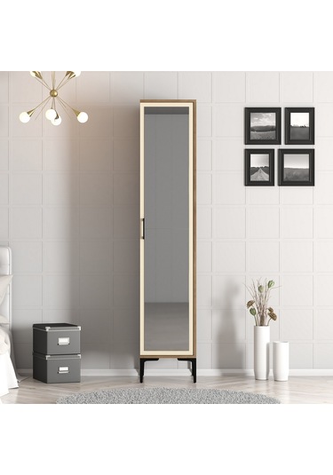 Variant Kumsal 1 Kapılı R Gardrop - Ceviz / Krem