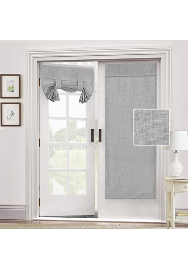 Lemestar "pencere Perdeleri 2'li Set - Güneş Korumalı, Gizlilik Sağlayan, Termal Keten Perde 66x172cm " Gri