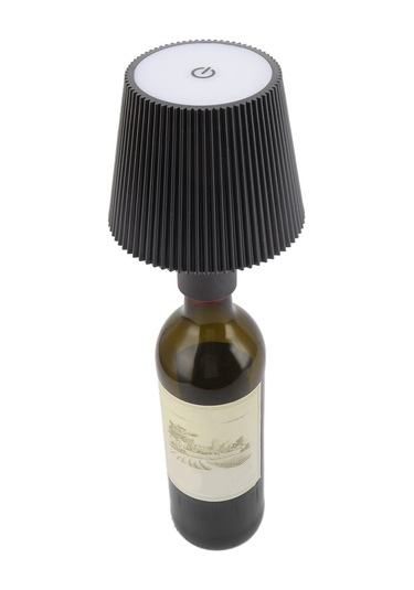 Shineyee Led Şarjlı Şişe Lambası, 3 Renk Aydınlatma, Ip54 Su Geçirmez, 2000mah Pil, Dış Mekan & İç Mekan Kullanıma Uygun, Touch Kontrol, Modern Tasarım Siyah