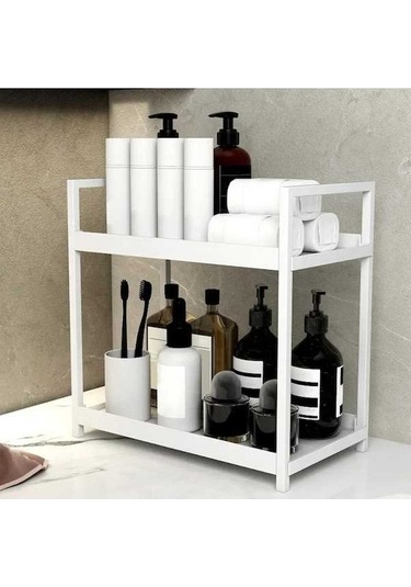 Maoyaya Çift Masa Depolama Rafı Mutfak Düzenleyici Banyo Tezgahı Parfüm Çok Renkli Çok Renkli